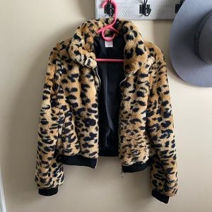 Leopard Faux Fur Jacket